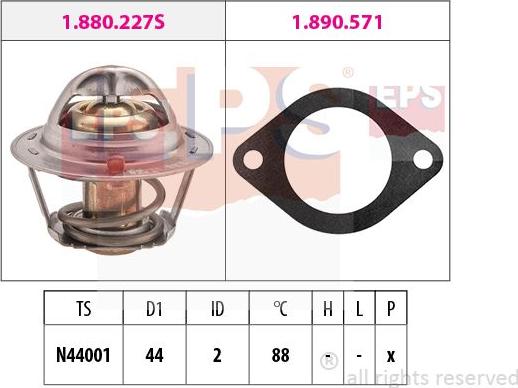 MDR EPS-1880 390 - Termostat, rashladna tekućinu www.molydon.hr