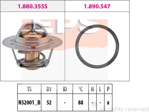 MDR EPS-1880 355 - Termostat, rashladna tekućinu www.molydon.hr