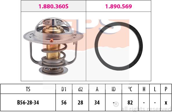 MDR EPS-1880 360 - Termostat, rashladna tekućinu www.molydon.hr