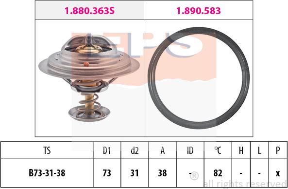 MDR EPS-1880 363 - Termostat, rashladna tekućinu www.molydon.hr