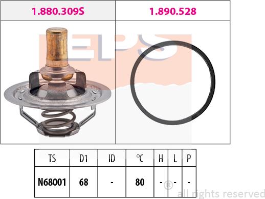 MDR EPS-1880 309 - Termostat, rashladna tekućinu www.molydon.hr