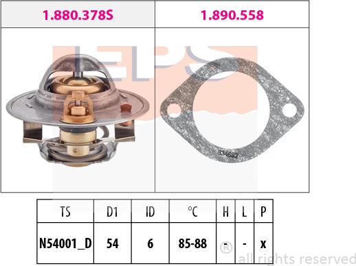 MDR EPS-1880 378 - Termostat, rashladna tekućinu www.molydon.hr