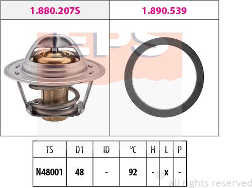 MDR EPS-1880 295 - Termostat, rashladna tekućinu www.molydon.hr