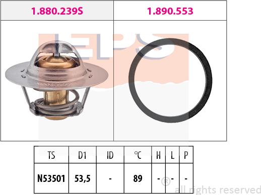 MDR EPS-1880 290 - Termostat, rashladna tekućinu www.molydon.hr