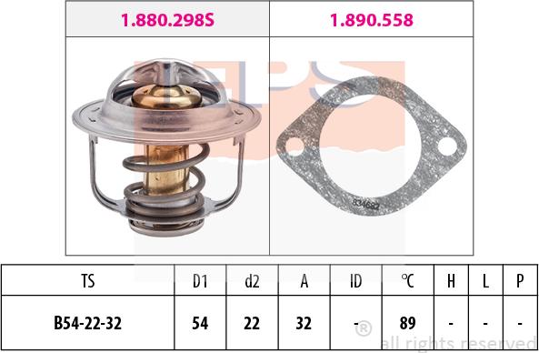 MDR EPS-1880 298 - Termostat, rashladna tekućinu www.molydon.hr