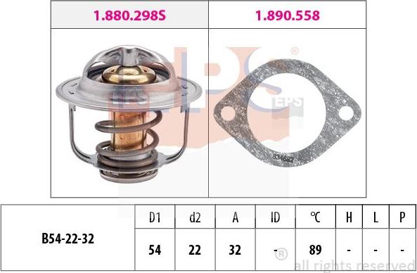 MDR EPS-1880 298 - Termostat, rashladna tekućinu www.molydon.hr