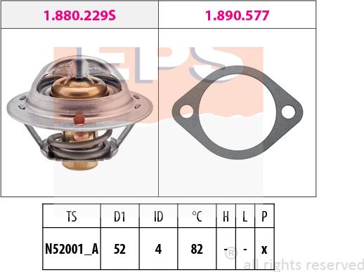 MDR EPS-1880 244 - Termostat, rashladna tekućinu www.molydon.hr