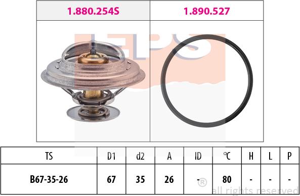 MDR EPS-1880 254 - Termostat, rashladna tekućinu www.molydon.hr