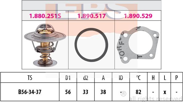 MDR EPS-1880 251 - Termostat, rashladna tekućinu www.molydon.hr