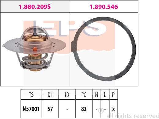 MDR EPS-1880 209 - Termostat, rashladna tekućinu www.molydon.hr