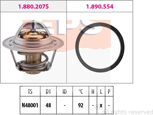 MDR EPS-1880 207 - Termostat, rashladna tekućinu www.molydon.hr