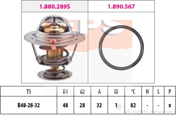 MDR EPS-1880 289 - Termostat, rashladna tekućinu www.molydon.hr