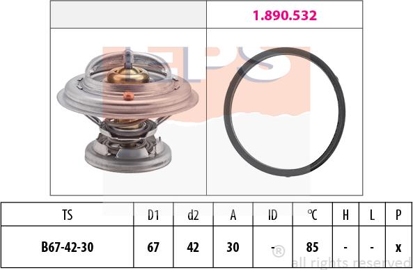 MDR EPS-1880 280 - Termostat, rashladna tekućinu www.molydon.hr