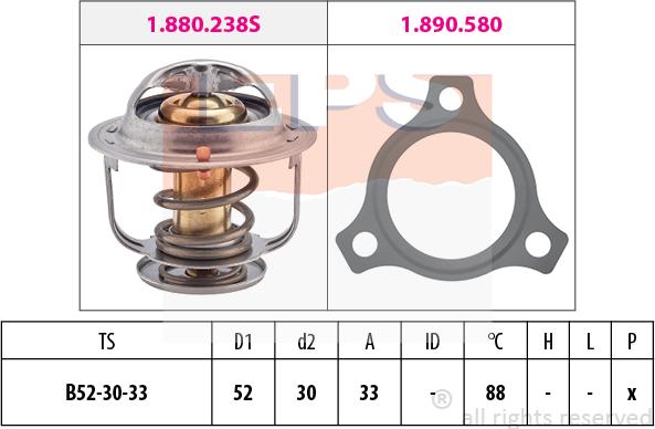 MDR EPS-1880 238 - Termostat, rashladna tekućinu www.molydon.hr