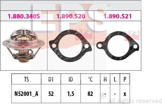 MDR EPS-1880 228 - Termostat, rashladna tekućinu www.molydon.hr