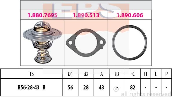 MDR EPS-1880 769 - Termostat, rashladna tekućinu www.molydon.hr