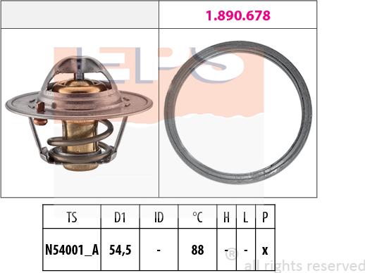 MDR EPS-1880 787 - Termostat, rashladna tekućinu www.molydon.hr