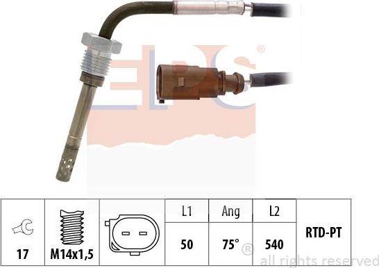 MDR EPS-1220 018 - Senzor, temperatura Ispušnih plinova www.molydon.hr