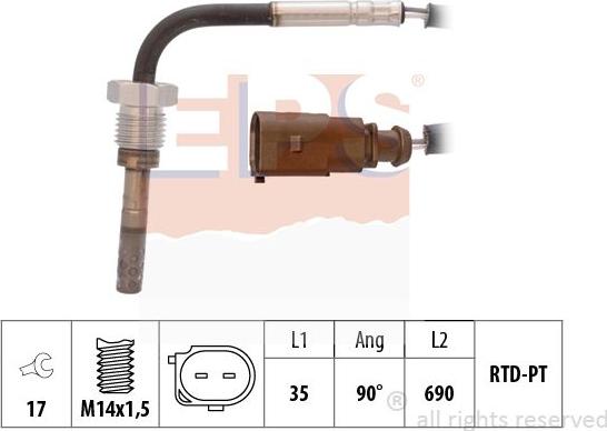 MDR EPS-1220 077 - Senzor, temperatura Ispušnih plinova www.molydon.hr