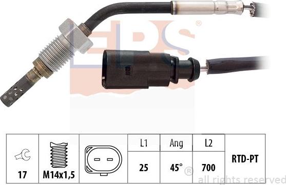 MDR EPS-1220 100 - Senzor, temperatura Ispušnih plinova www.molydon.hr