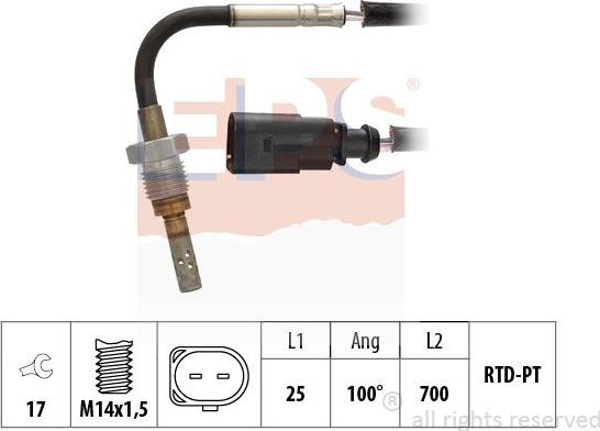 MDR EPS-1220 180 - Senzor, temperatura Ispušnih plinova www.molydon.hr