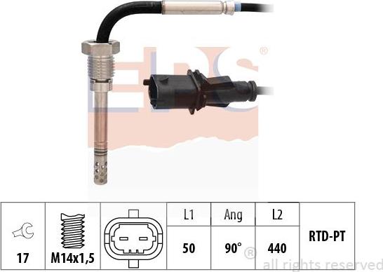 MDR EPS-1220 351 - Senzor, temperatura Ispušnih plinova www.molydon.hr