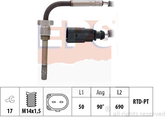 MDR EPS-1220 290 - Senzor, temperatura Ispušnih plinova www.molydon.hr