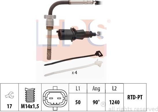 MDR EPS-1220 214 - Senzor, temperatura Ispušnih plinova www.molydon.hr