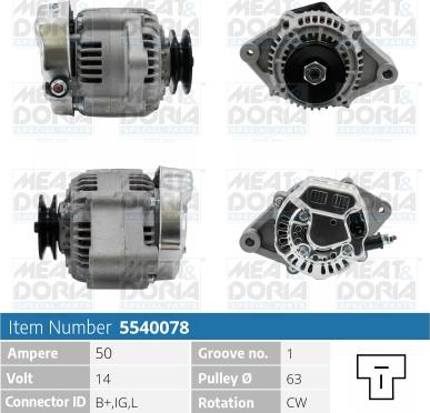 Meat & Doria 5540078 - Alternator www.molydon.hr