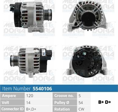 Meat & Doria 5540106 - Alternator www.molydon.hr