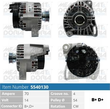 Meat & Doria 5540130 - Alternator www.molydon.hr