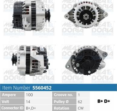 Meat & Doria 5560452 - Alternator www.molydon.hr