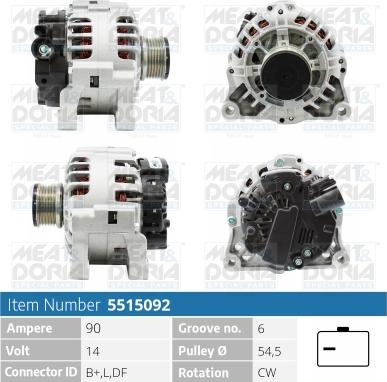 Meat & Doria 5515092 - Alternator www.molydon.hr