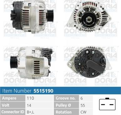 Meat & Doria 5515190 - Alternator www.molydon.hr