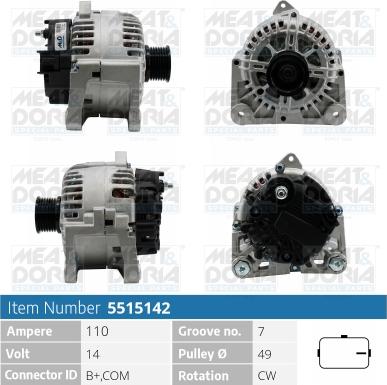 Meat & Doria 5515142 - Alternator www.molydon.hr