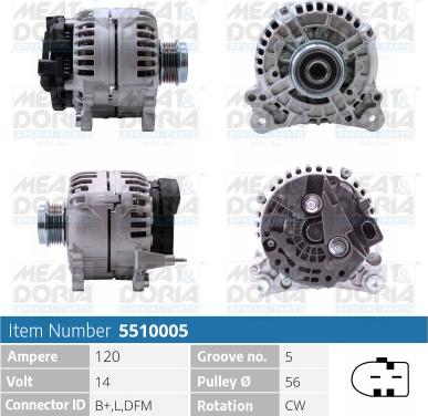 Meat & Doria 5510005 - Alternator www.molydon.hr