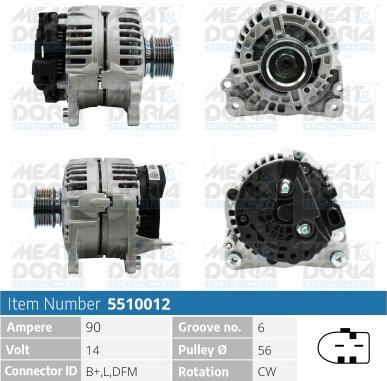 Meat & Doria 5510012 - Alternator www.molydon.hr