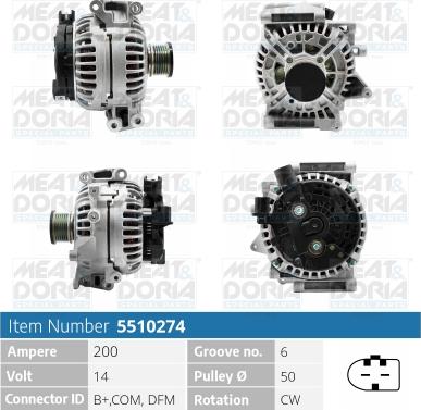 Meat & Doria 5510274 - Alternator www.molydon.hr