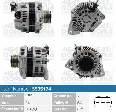 Meat & Doria 5535174 - Alternator www.molydon.hr