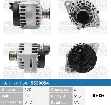 Meat & Doria 5530054 - Alternator www.molydon.hr