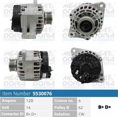 Meat & Doria 5530076 - Alternator www.molydon.hr