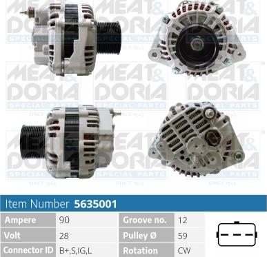 Meat & Doria 5635001 - Alternator www.molydon.hr