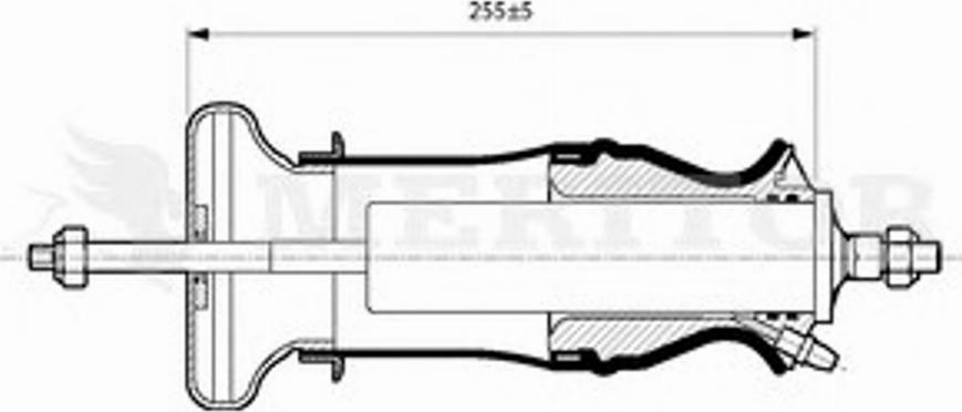 Meritor MLF5001 - Amortizer, Ovjes kabine vozaca www.molydon.hr