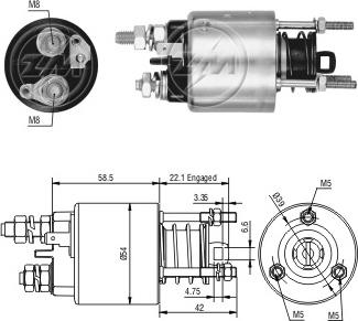 Messmer ZM4595 - Elektromagnetni Prekidač, starter www.molydon.hr