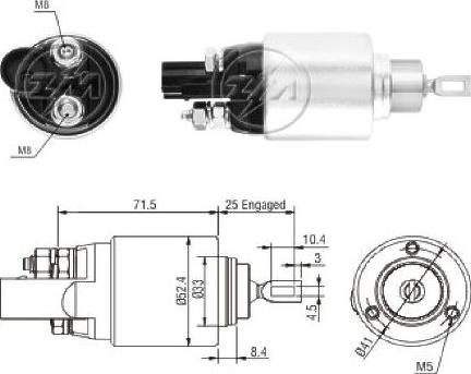 Messmer ZM8381 - Elektromagnetni Prekidač, starter www.molydon.hr