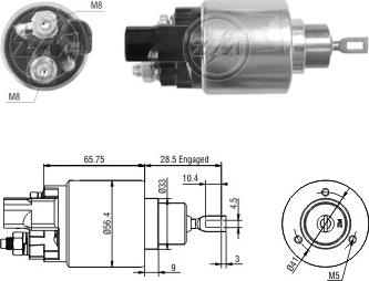 Messmer ZM3978 - Elektromagnetni Prekidač, starter www.molydon.hr