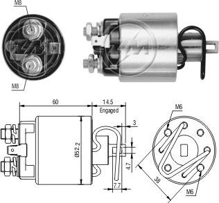 Messmer ZM717 - Elektromagnetni Prekidač, starter www.molydon.hr