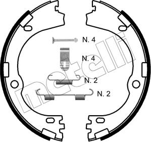 Metelli 53-0752K - Komplet kočionih obloga, rucna kočnica www.molydon.hr