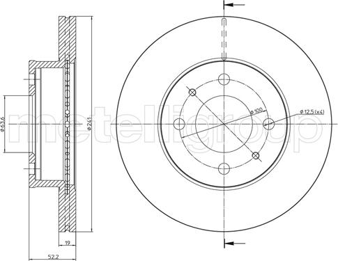 Metelli 23-0955 - Kočioni disk www.molydon.hr