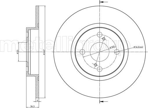 Metelli 23-0969C - Kočioni disk www.molydon.hr